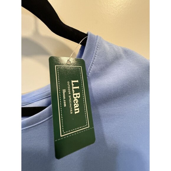NWT L.L.Bean Supima Cotton Blue 3/4 Sleeve Tee‎ 1X Casual Basic - Picture 7 of 7
